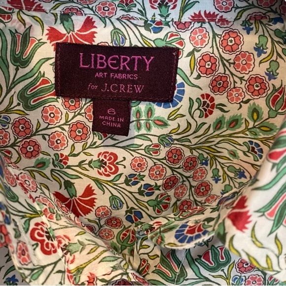 J Crew Liberty London Edit Floral ‘Isborella’ Print Button Down Shirt Si… - Picture 4 of 7